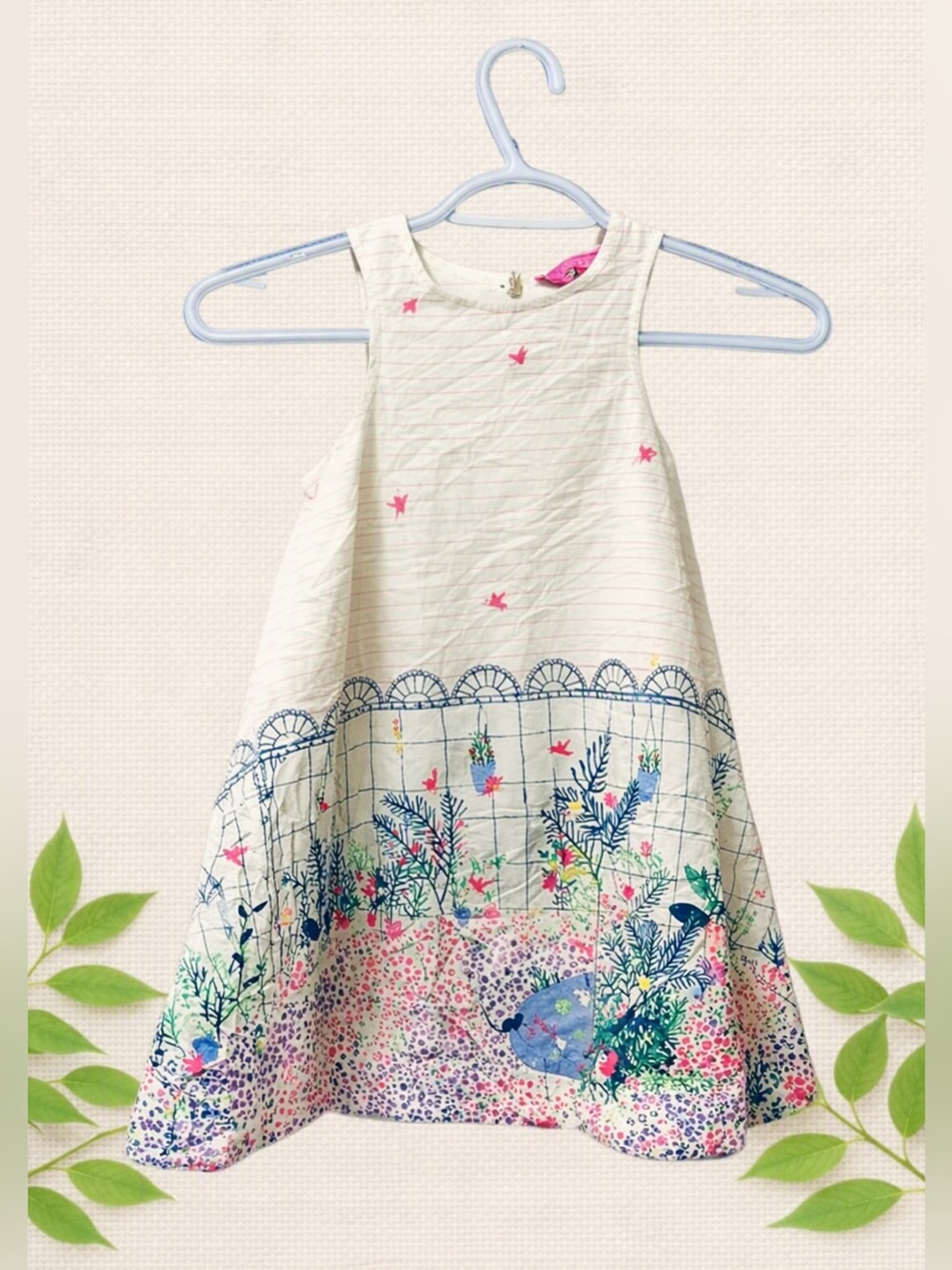 Joules Girls Sleeveless Printed Dress – Size 4T / 4Y